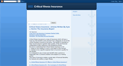 Desktop Screenshot of criticalillness-insurances.blogspot.com