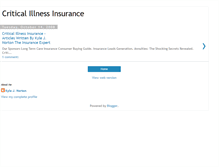 Tablet Screenshot of criticalillness-insurances.blogspot.com