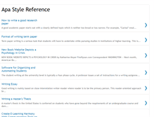 Tablet Screenshot of apa-style-reference.blogspot.com