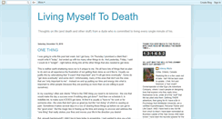 Desktop Screenshot of livingmyselftodeath.blogspot.com