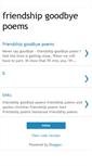 Mobile Screenshot of friendshipgoodbyepoems.blogspot.com