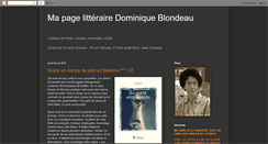 Desktop Screenshot of dominiqueblondeaumapagelitteraire.blogspot.com