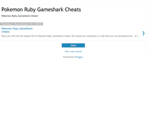 Tablet Screenshot of pokemonrubygamesharkcheats.blogspot.com