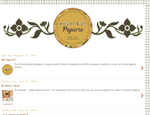 Tablet Screenshot of eclecticpaperie.blogspot.com