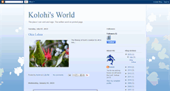 Desktop Screenshot of kolohiworld.blogspot.com