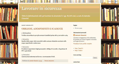 Desktop Screenshot of lavorareinsicurezza.blogspot.com