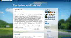 Desktop Screenshot of changinglivesonedayatatime.blogspot.com
