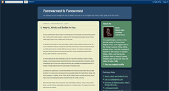 Desktop Screenshot of forewarned.blogspot.com