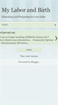 Mobile Screenshot of mylaborandbirth.blogspot.com