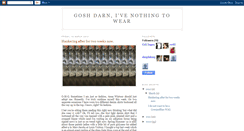 Desktop Screenshot of goshdarnivenothingtowear.blogspot.com