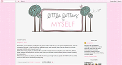 Desktop Screenshot of littleletterstomyself.blogspot.com