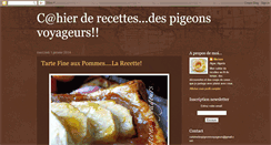 Desktop Screenshot of cuisinedespigeonsvoyageurs.blogspot.com