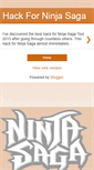 Mobile Screenshot of hackforninjasaga.blogspot.com