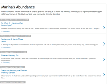 Tablet Screenshot of marinasabundance.blogspot.com