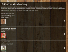 Tablet Screenshot of lgcustomwoodworking2.blogspot.com