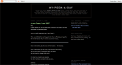 Desktop Screenshot of my-poem-a-day.blogspot.com