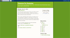 Desktop Screenshot of financesfordummies.blogspot.com