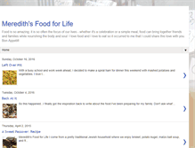 Tablet Screenshot of meredithsfoodforlife.blogspot.com