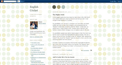 Desktop Screenshot of englishcricket.blogspot.com