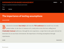 Tablet Screenshot of experimentationbasedmanagement.blogspot.com