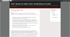 Desktop Screenshot of pcetresults2009.blogspot.com