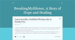 Desktop Screenshot of breakingmysilence4healing.blogspot.com