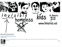 Tablet Screenshot of invisible-homeless-kids.blogspot.com