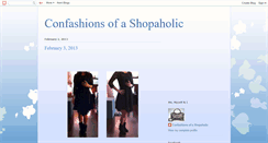 Desktop Screenshot of confashionsofashopaholic.blogspot.com