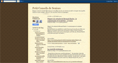 Desktop Screenshot of petitconseilsdeseniors.blogspot.com