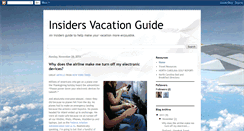 Desktop Screenshot of insidersvacationguide.blogspot.com