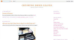 Desktop Screenshot of crushingdriedleaves.blogspot.com