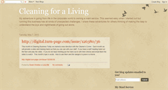 Desktop Screenshot of cleaningforaliving.blogspot.com