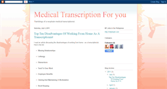 Desktop Screenshot of medicaltranscriptionforyou.blogspot.com