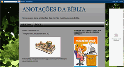 Desktop Screenshot of anotacoesdabiblia10.blogspot.com