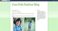 Desktop Screenshot of cutekidsfashionblog.blogspot.com