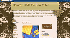 Desktop Screenshot of mommymademesewcute.blogspot.com