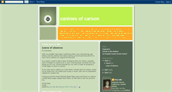 Desktop Screenshot of carsoncanines.blogspot.com