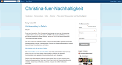 Desktop Screenshot of christina-fuer-nachhaltigkeit.blogspot.com