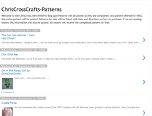 Tablet Screenshot of chriscrosscrafts-patterns.blogspot.com