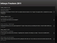Tablet Screenshot of infosysfreshers2011.blogspot.com