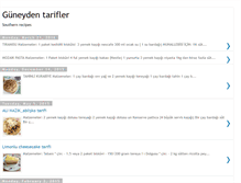 Tablet Screenshot of guneydentarifler.blogspot.com