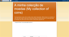 Desktop Screenshot of aminhacoleccaodemoedas.blogspot.com