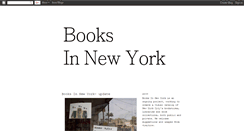 Desktop Screenshot of booksinnewyork.blogspot.com