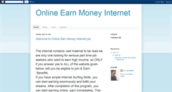 Desktop Screenshot of onlineearnmoneyinternet.blogspot.com