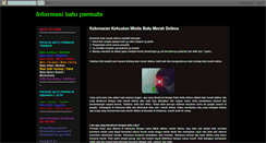 Desktop Screenshot of informasibatupermata.blogspot.com