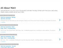 Tablet Screenshot of allaboutwatir.blogspot.com