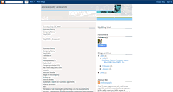 Desktop Screenshot of apexequityresearch.blogspot.com
