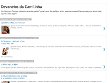 Tablet Screenshot of devaneiosdacamilinha.blogspot.com