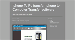 Desktop Screenshot of iphonetopctransfer.blogspot.com