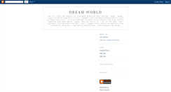 Desktop Screenshot of dreamworld.blogspot.com